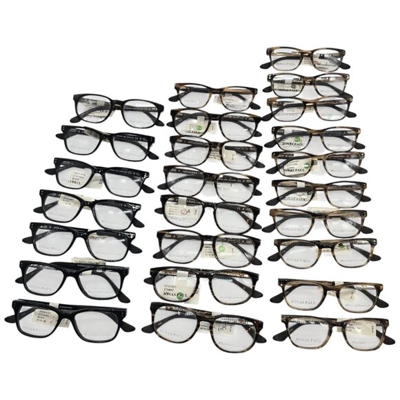 Jonas Paul Kids Optical Glasses Lot Of 26 Black & Tortoise Shell Frames With Dem - Picture 1 of 7
